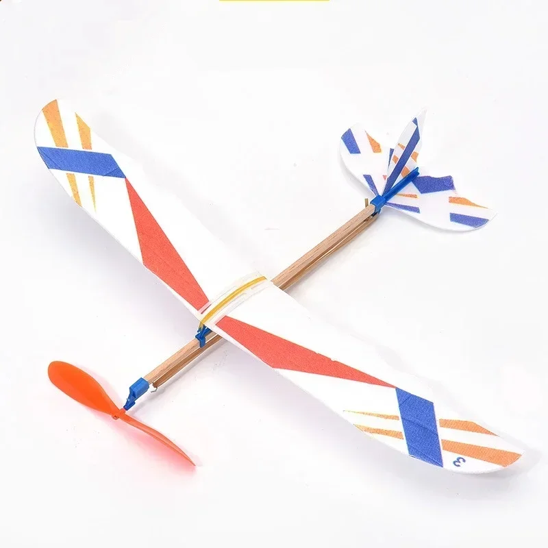 DIY Ручной бросок Летающий планер Самолеты Эластичная резиновая лента Летающий самолет Самолет Планер Сборка Модель Игрушки для детей - 1