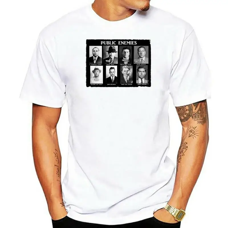 Враги общества Аль Капоне Лицо со шрамом Мужская футболка - 0