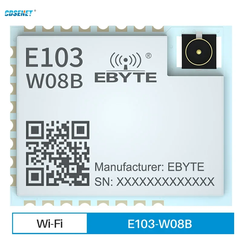 2,4 ГГц Модуль последовательного порта WIFI 12 дБм 802.11b Двухъядерный ARM WPA TCP HTTP-клиент MQTT E103-W08B CDSENET IPX Антенный интерфейс - 0
