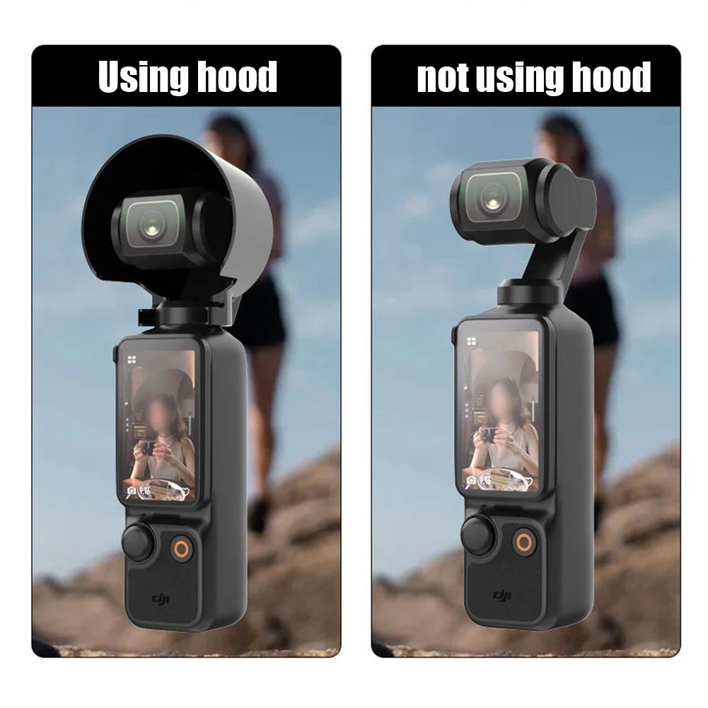  Camera Frame Hood Защитная пленка для экрана Солнцезащитный козырек для DJI Osmo Pocket 3 Черный легкий экран Солнцезащитный козырек Капюшон Sunlight Reduce Cover - 3