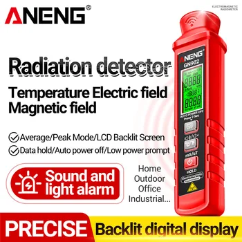 ANENG GN902 Детектор электромагнитного излучения Тестер температуры Измеритель магнитного излучения Анализатор магнитного излучения с ЖК-экраном с подсветкой