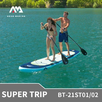 AQUA MARINA SUPER-TRIP SUP Доска для серфинга 4,2 м / 3,7 м Большой размер Stand Up Paddle Board Надувная доска для серфинга Семейная доска для серфинга