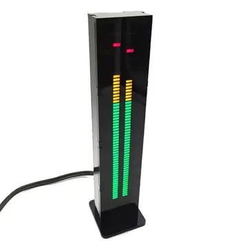 AS60 Светодиодный индикатор музыкального спектра Двухканальный 60 Профессиональный уровень Дисплей громкости Электронный DIY Light VU Meter с ca'se