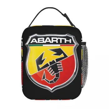 Abarth Scorpion Логотип Аксессуары Изолированная сумка для обеда для детей Офисная коробка для еды Портативный повседневный холодильник Термо Ланч Бокс