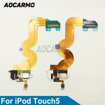 Aocarmo Черный/Белый зарядное устройство Док-станция Разъем для наушников Гибкий кабель для iPod Touch5