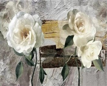 Beibehang Пользовательские обои ретро картина маслом цветок гардения ТВ фон стены украшения для дома гостиная фрески 3d обои