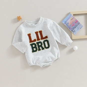 Big Lil Bro Малыш Мальчик Одежда Топы с длинным рукавом Брюки Братья Соответствующие наряды