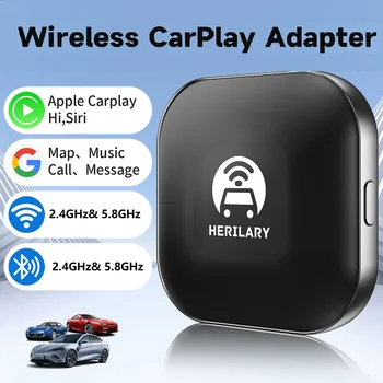 Birgus Совершенно новый беспроводной адаптер Mini Carplay WF&BT 2.4G&5.8G Plug & Play WiFi Online Upgrade Apple Wireless Carplay Dongle