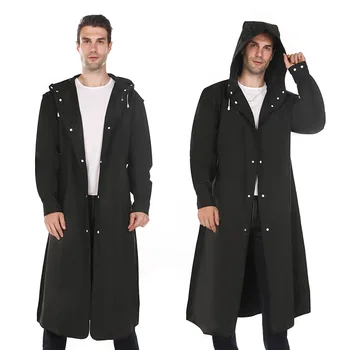 Black Fashion EVA Взрослый обернутый плащ Мужское и женское защитное пальто Модный дождевик для скалолазания и рыбалки