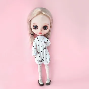 Blythe Doll Одежда Цветочный Цельный OB24 22 Однотонная пижама с длинным рукавом 19 Джойнт ручной работы 28-30см OB22 OB24 аксессуары для кукол