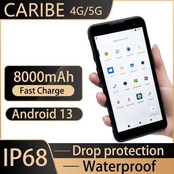 CARIBE RFID Прочный PL-60L 6-дюймовый 2D QR-код Терминал Портативный Android 10 Сканер штрих-кода КПК