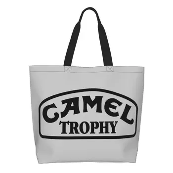 Camel Trophy Logo Бакалея Тотализатор Сумка для покупок Женщины Забавный холщ Шоппер Сумка через плечо Сумка большой емкости
