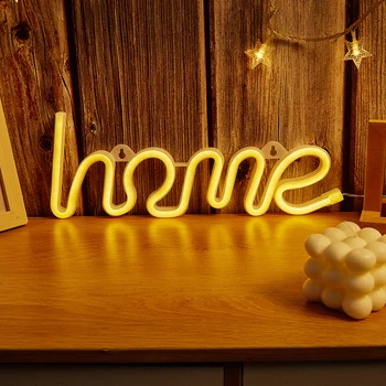 Chi-buy Домашняя светодиодная неоновая вывеска Неоновые вывески с питанием от USB Ночник 3D Настенное искусство и игровая комната Спальня Гостиная Декор Лампа Вывески