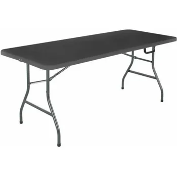 Cosco 6-футовый складной стол с центральным разворотом, черный 72.00 x 30.00 x 30.00 дюймов Стол для кемпинга Mesa
