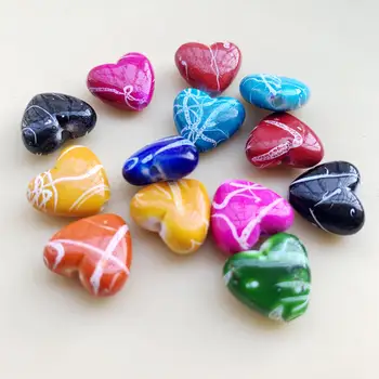  Crystal Colors Mix Heart-Shaped Горный хрусталь DIY Материал Аксессуары для украшения домашней одежды 13 * 15 мм 20 шт. -Z94A