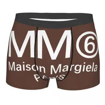 Custom Mm6 Margielas Буквы Печать Боксеры Шорты Мужские трусы Нижнее белье Крутые трусы
