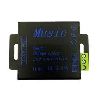 DC5V-24V Светодиодный музыкальный контроллер Smart RGB Dream Color SPI для 5050 ws2811 ws2812b Светодиодная лента Модули Лампа Хорошее качество