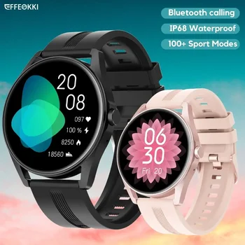EFFEOKKI LC308 1,39 дюйма Смарт-часы с круглым экраном BT Call IP68 Водонепроницаемый 100+ спортивных режимов Фитнес-браслет для мужчин и женщин