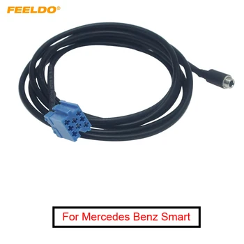 FEELDO Автомагнитола Аудио Стерео 8-контактный 3,5 мм Женский разъем AUX Входной адаптер для Mercedes Benz Smart 450 AUX Кабель #MX6200