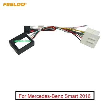 FEELDO Автомобильный 16-контактный аудио жгут проводов с коробкой Canbus для Mercedes-Benz Smart 2016 Вторичный рынок Стерео Установка Провод