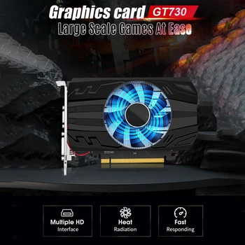 GT730 2 ГБ GDDR5 Видеокарта 128 бит 700 МГц 40 нм Pcle X16 2.0 VGA+DVI+HDML-совместимая видеокарта
