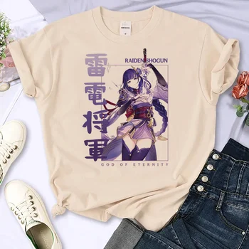 Genshin Impact футболка женская уличная дизайнерская летняя футболка женская уличная одежда