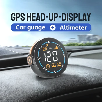 H600G Автомобильный HUD Проекционный дисплей GPS SPeedometer Предупреждение о превышении скорости Высотный прибор Подходит для всех автомобилей Спидометр для автомобиля