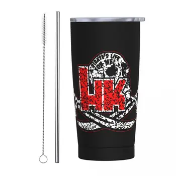 HK Heckler Koch Изолированный стакан с крышкой для соломинок Pirate Life Вакуумная термокружка Наружная портативная чашка-термос, 20 унций