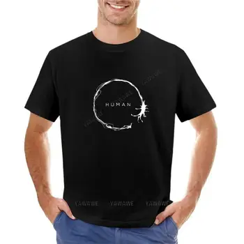 HUMAN II Футболка нового издания футболка летняя одежда рубашка с животным принтом для мальчиков однотонная футболка черные футболки для мужчин
