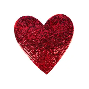 Heart Iron on Patch Badge Patch Украшение DIY Ремесла Вышитые блестки Сердце Нашивка Наклейка Для Шляпы Рюкзак Сумка