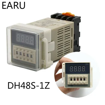 High DH48S-1Z Цифровой программируемый таймер Реле времени DH48S 0.01S-99H99M DIN-РЕЙКА AC110V 220V DC 12V 24V Основание розетки