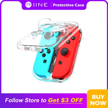IINE Mini Version PC Прозрачная коробка для хранения данных для Nintendo Switch Joy-Con без браслета