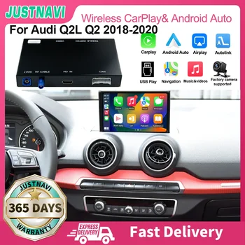 JUSTNAVI Беспроводная Apple CarPlay Android Auto Smart BOX для Audi Q2 Q2L 2018 2019 2020 Mirror Link Поддержка функции HDMI