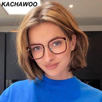 Kachawoo синие очки блокировки света женские квадратные оправы tr90 женские модные оправы для очков оптический компьютер красный белый черный