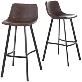 Knight Home Dax барные стулья, набор из 2 предметов, коричневая змеиная кожа