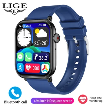 LIGE 2024 AMOLED Смарт-часы Женские Bluetooth Вызов Кровяное давление Часы Температура тела Спортивный браслет Водонепроницаемые умные часы Мужчины