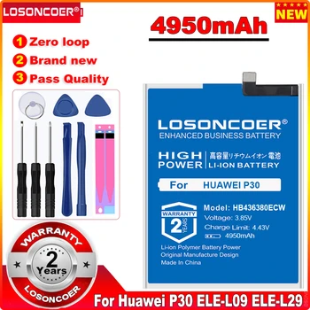 LOSONCOER 4950 мАч HB436380ECW Аккумулятор для Huawei P30 ELE-L09 ELE-L29 ELE-AL00 ELE-TL00 