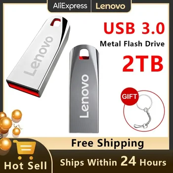 Lenovo USB Flash Drive Высокоскоростной флеш-накопитель USB 3.0 Интерфейс Металлический флэш-диск USB Memory Stick Флэш-накопитель 2 ТБ 1 ТБ 128 ГБ для ПК