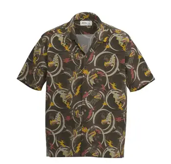 Little Spirit Гавайские рубашки на пуговицах Лацкан Повседневные С коротким рукавом 3D-печатные мужские горячие красочные топы US Размер Летняя рубашка