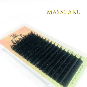 MASSCAKU Fast Ship 16 рядов/чехол премиум-класса натуральная синтетическая накладная норка индивидуальное наращивание ресниц макияж maquiagem cilios