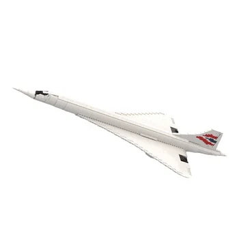 MOC-100783 Concorde Сверхзвуковой авиалайнер Кирпичи Concord Модель самолета Строительные блоки Франция Самолет Игрушки Дети Рождественский подарок