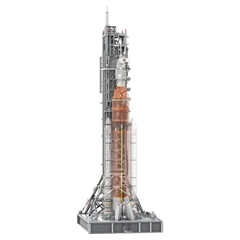 MOC Космический запуск Ракета Военная мобильная пусковая установка SLS Башня Ракета Строительные блоки Система запуска SLS 1B Ракета-носитель Кирпичи Игрушка