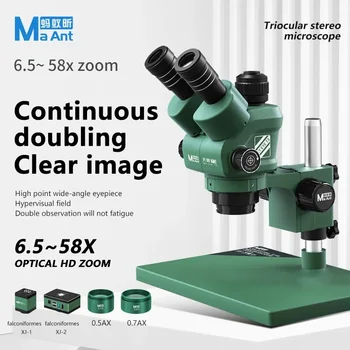 MaAnt M3 T3 Триоктар Стереоскопический микроскоп Оптический зум Регулируемый широкоугольный окуляр для ремонта материнских плат мобильных телефонов