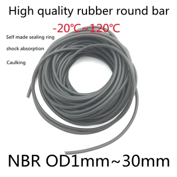 NBR OD1 ~ 30 Черное резиновое уплотнение Высокотемпературная и маслостойкая нитриловая уплотнительная веревка Твердое высококачественное круглое уплотнительное кольцо