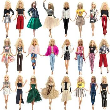 NK Множественный выбор 1 комплект 30 см принцесса модное платье современная юбка повседневная одежда одежда для куклы Барби аксессуары подарочные игрушки JJ