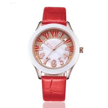 NO.2 Женские модные кварцевые брендовые часы с кожаным ремешком повседневные наручные часы