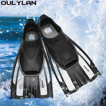 Oulylan Профессиональные ласты для дайвинга Гибкий комфорт Нескользящее плавание Резиновые ласты для снорклинга Водные виды спорта Пляжная обувь