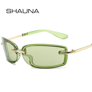SHAUNA Новые Y2K Женщины Конфетный цвет Солнцезащитные очки Оттенки UV400 Трендовые На открытом воздухе Спортивные Зеркальные Очки Ретро Мужчины Солнцезащитные Очки