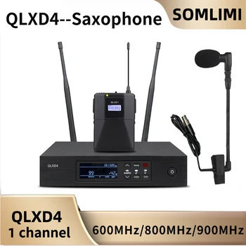 SOMLIMI QLXD4 SAXOPHONE Высококачественная профессиональная двойная беспроводная микрофонная система Сценические выступления Динамический ГОРЯЧИЕ ПРОДАЖИ