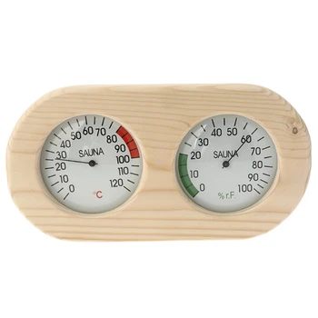 Sauna RoomClimate Meter Измерительная станция Термометр для сауны и гигрометр из ели для измерения температуры